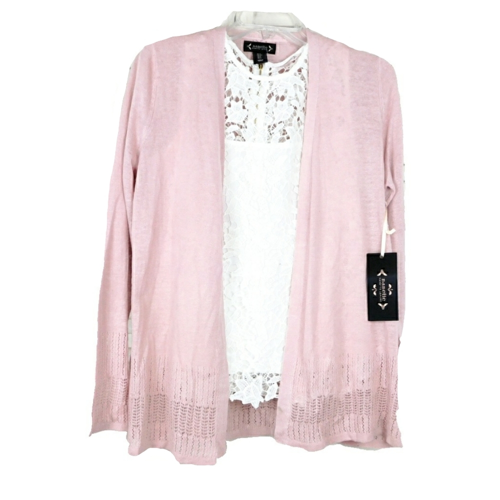 NWT NANETTE LEPORE  TEXTURED SLEEVELESS LILACE TOP - Picture 7 of 7